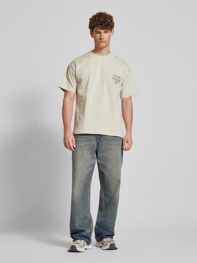 ANOTHER COTTON LAB Oversized T-Shirt mit Statement-Print Modell 'Sunday Running Club Offwhite 1