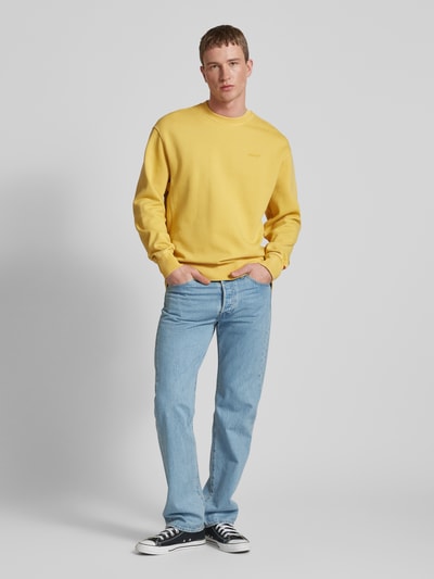 Levi's® Sweatshirt mit Label-Stitching Gelb 1