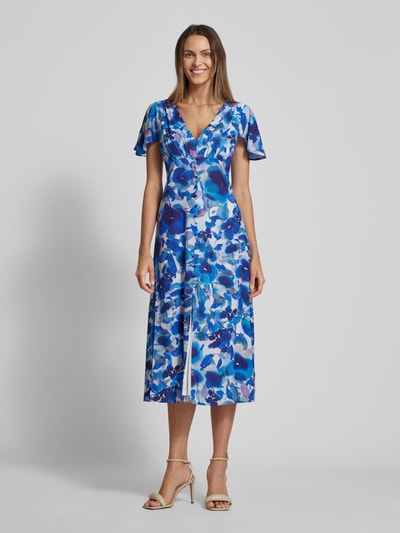 Adrianna Papell Midi-jurk met V-hals Blauw - 4