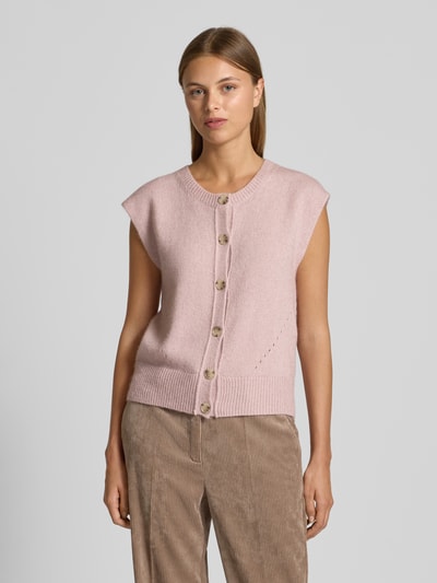 BOSS Orange Relaxed Fit Strickweste mit Woll-Alpaka-Anteil Modell 'FOLDERIO' Rosa 4