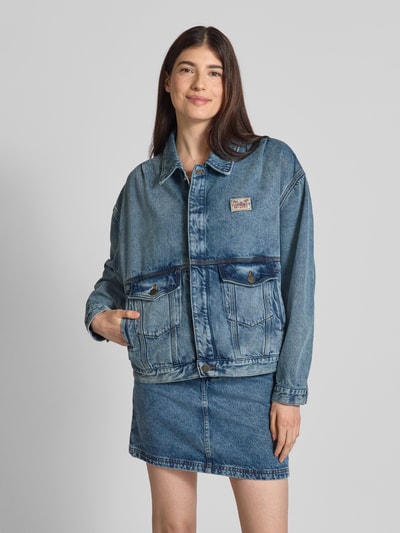 American Vintage Jeansjacke mit Pattentaschen Modell 'JOYBIRD' Blau 4