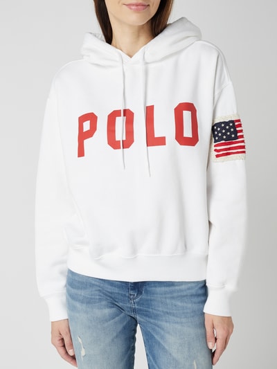 Polo Ralph Lauren Hoodie mit Logo-Aufnäher Weiss 4