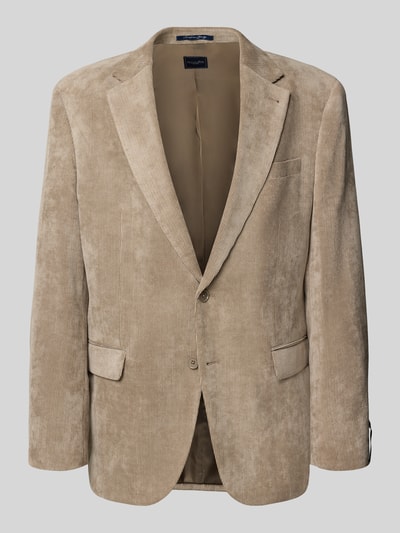 Christian Berg Men Regular Fit Sakko mit Reverskragen und Pattentaschen Beige 2