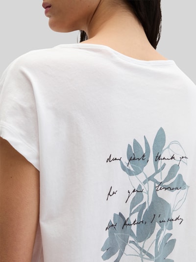 Marc O'Polo Loose Fit T-Shirt aus reiner Baumwolle Weiss 3