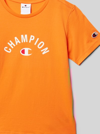 CHAMPION T-shirt met labelprint Oranje - 2