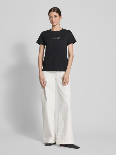 Tom Tailor Regular Fit T-Shirt aus reiner Baumwolle Black 1