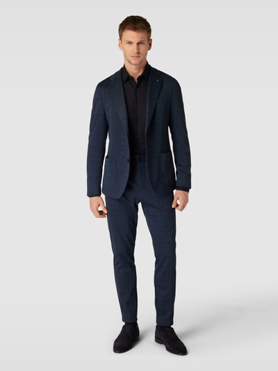 CK Calvin Klein Slim Fit Business-Hemd in unifarbenem Design Modell 'Bari' Marine 1