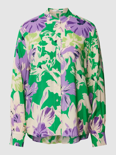 Brax Blouse met all-over bloemenprint, model 'STYLE.VIV' Lichtgroen - 2