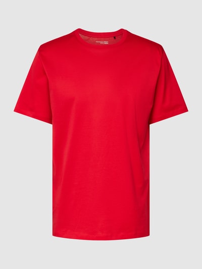 Schiesser Relaxed Fit T-Shirt mit geripptem Rundhalsausschnitt Rot 2