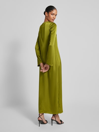 Jake*s Collection Maxikleid aus Satin mit Rundhalsausschnitt Gruen 5