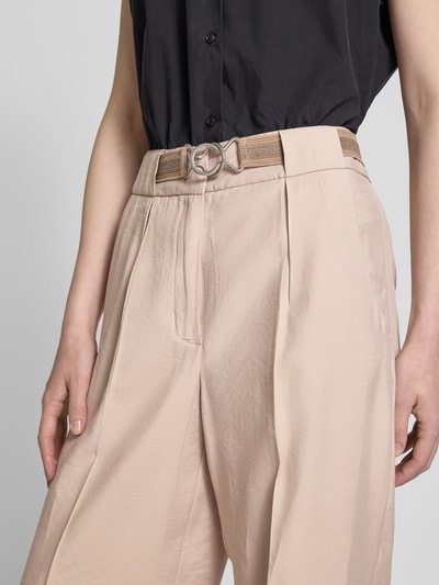Betty Barclay Stoffen broek van modal met riem en persplooien Beige - 3