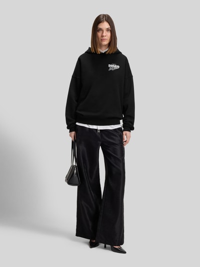 HUGO Oversized hoodie van puur katoen, model 'DALESSANDRA' Zwart - 1