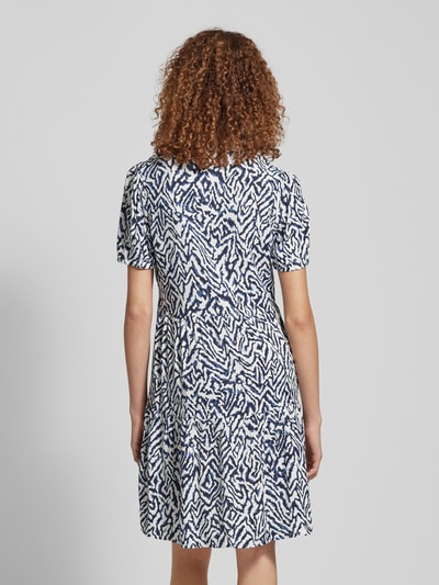 Only Knielange jurk met all-over print, model 'NOVA LIFE' Jeansblauw - 5