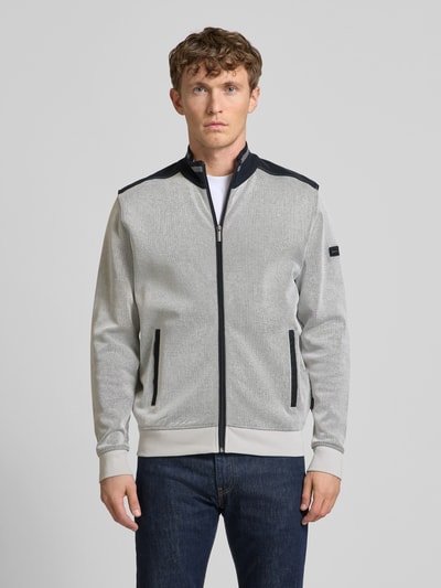 bugatti Sweatjacke mit Reißverschluss Ecru 4