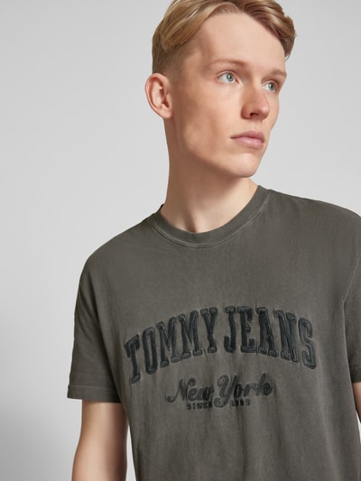 Tommy Jeans T-shirt met labelstitching Zwart - 3