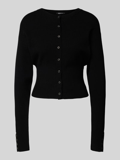 Gina Tricot Cardigan mit Druckknopfleiste Black 1