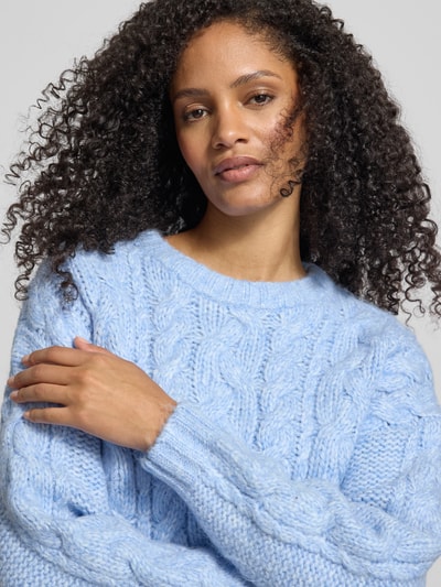 Christian Berg Woman Strickpullover mit Rundhalsausschnitt Hellblau 3