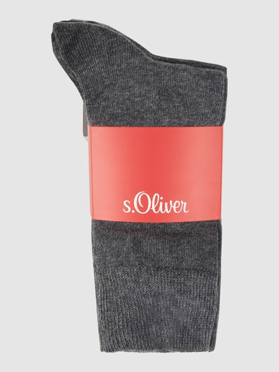 s.Oliver RED LABEL Socken mit elastischem Rippenbündchen im 6er-Pack Anthrazit Melange 2