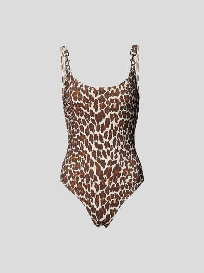 Tory Burch Badeanzug mit Animal-Print Mittelbraun 2