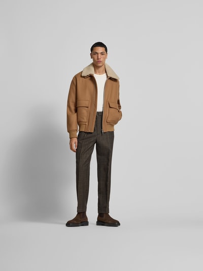 Officine Générale Stoffhose mit Gesäßtaschen Mittelbraun 1