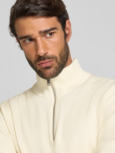 Lindbergh Gebreide pullover met schipperskraag Offwhite - 3