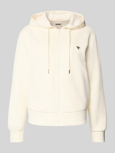 Guess Activewear Sweatjacke mit Label-Applikation Offwhite 2