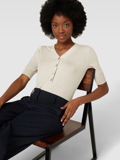 MaxMara Leisure Gebreid shirt van zijdemix, model 'PEPSI' Ecru - 3