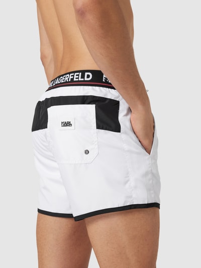 Karl Lagerfeld Beachwear Badehose mit Label-Applikation Modell