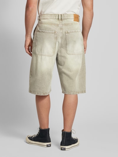 REVIEW Szorty jeansowe o kroju baggy fit z wpuszczanymi kieszeniami Zielony 5