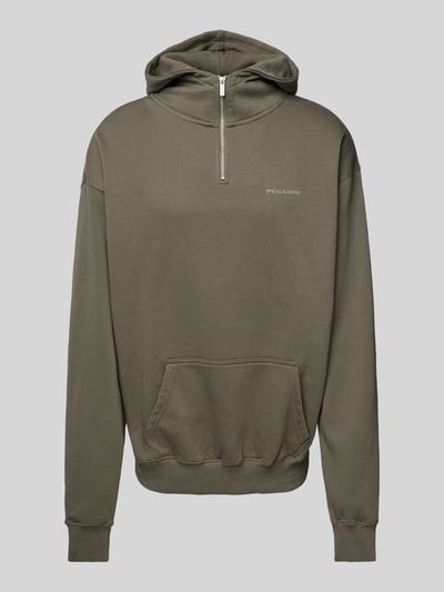 Pegador Oversized Hoodie mit Reißverschlussleiste Oliv 2