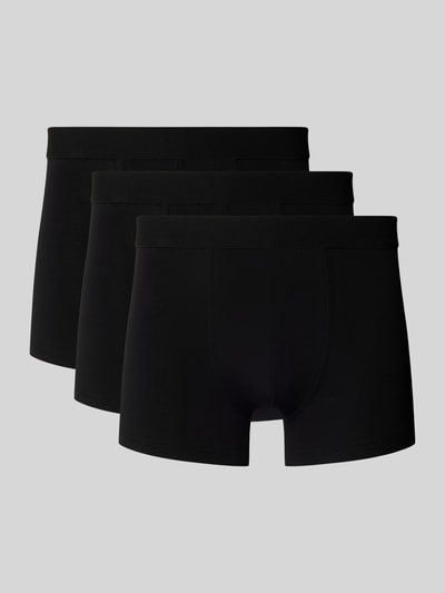 Bread & Boxers Trunks mit elastischem Bund im 3er-Pack Black 1