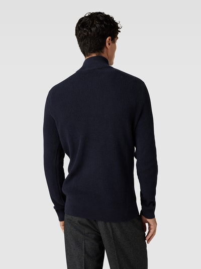 Tom Tailor Gebreide pullover met korte ritssluiting Marineblauw gemêleerd - 5