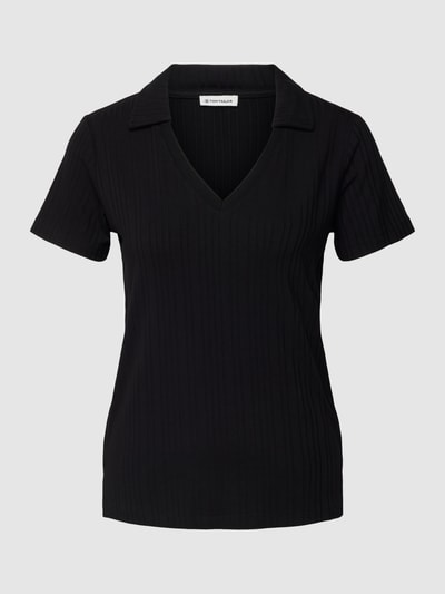 Tom Tailor T-Shirt mit V-Ausschnitt Black 2