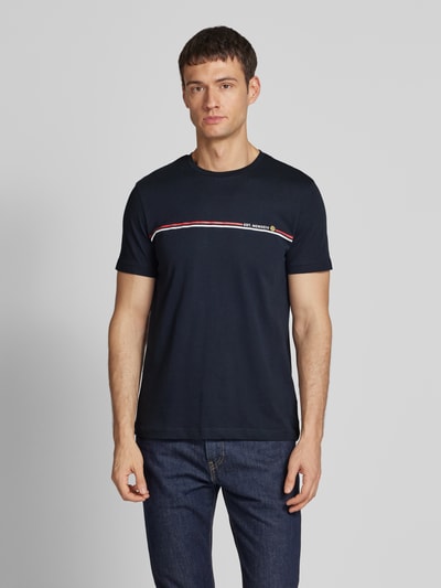 Christian Berg Men T-Shirt mit Label-Print Marine 4