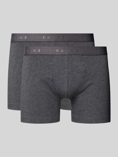 Falke Boxershort met elastische logoband in een set van 2 stuks Antraciet - 1