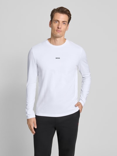BOSS Orange Regular fit shirt met lange mouwen van katoenmix, model 'CHARK' Wit - 4