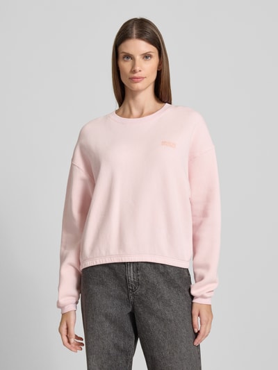 American Vintage Regular Fit Sweatshirt mit Logo-Print Modell 'Zubird' Hellrosa 4