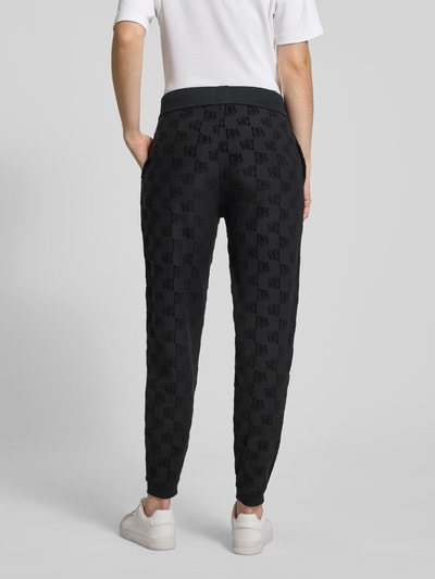 HUGO Slim fit sweatpants van katoenmix, model 'TERRYMONOGRAM' Zwart - 5
