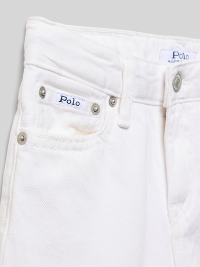 Produktfoto, Straight Fit Jeans aus reiner Baumwolle von Polo Ralph Lauren Kids, look: effen, pasvorm: straight leg, high waist, labelpatch, studs, riemlussen, drukknoop en verborgen ritssluiting, boord met verstelbare wijdte, 5-pocketmodel, materiaalverwerking: twill, materiaal: puur katoen