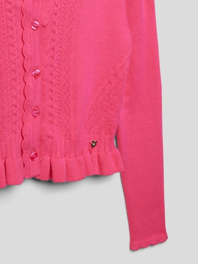 Mayoral Strickjacke mit Volantsaum Fuchsia 2