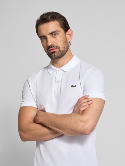 Lacoste Koszulka polo o kroju slim fit z czystej bawełny Biały 3