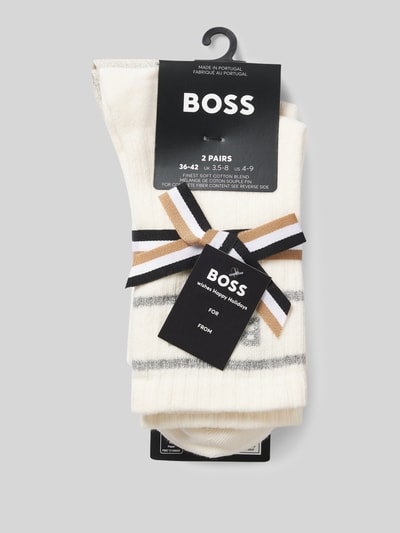 BOSS Socken aus Baumwoll-Mix im 2er-Pack  Offwhite 2