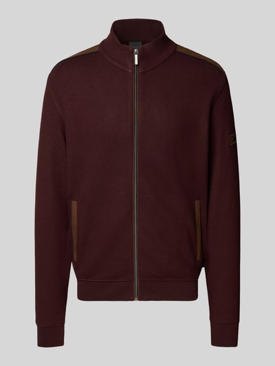bugatti Sweatjacke mit Stehkragen Modell 'Selanik' Bordeaux 2