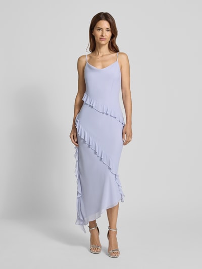 Jake*s Cocktail Cocktailkleid mit Volants und Spaghettiträgern Lavender 4