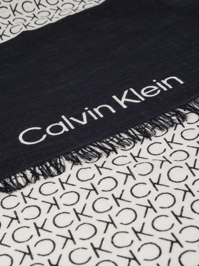 CK Calvin Klein Schal mit Logo-Muster Modell 'MONOGRAM' Black 2