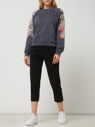 Lollys Laundry Sweatshirt mit floralem Muster Modell 'Tate' Marine 1