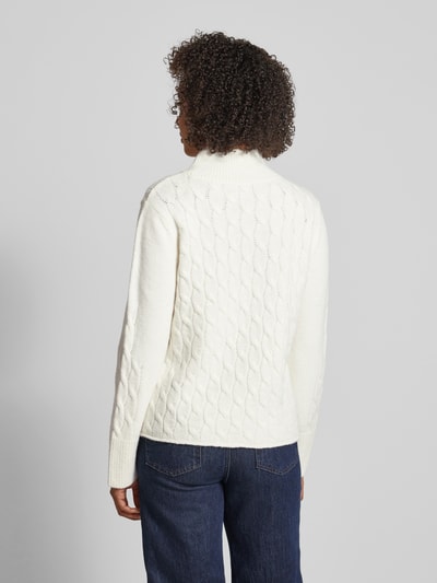 monari Strickpullover mit gerippten Abschlüssen Offwhite 5