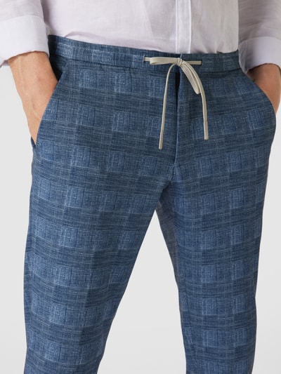 MCNEAL Slim Fit Hose im Glencheck-Muster Marine 3