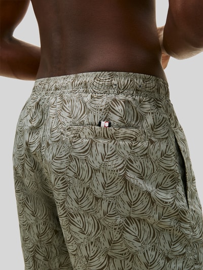 Tommy Hilfiger Regular Fit Badehose mit Logo Print Oliv 3