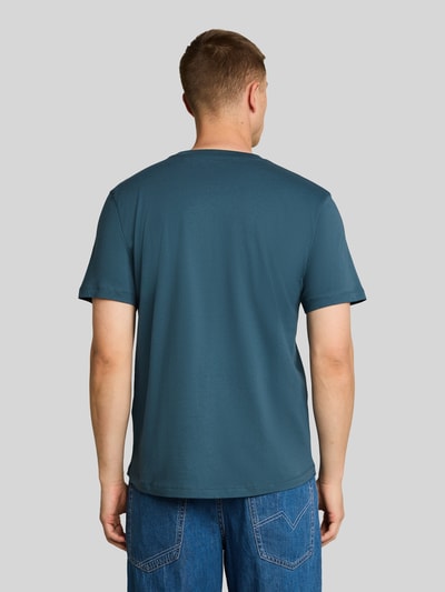 Tom Tailor Denim Regular Fit T-Shirt aus reiner Baumwolle Petrol 5